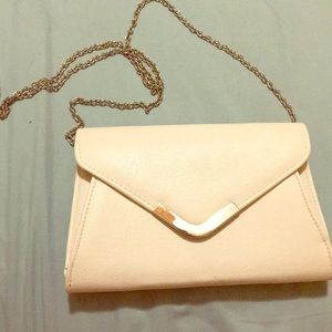 Envelope clutch in a creek color.